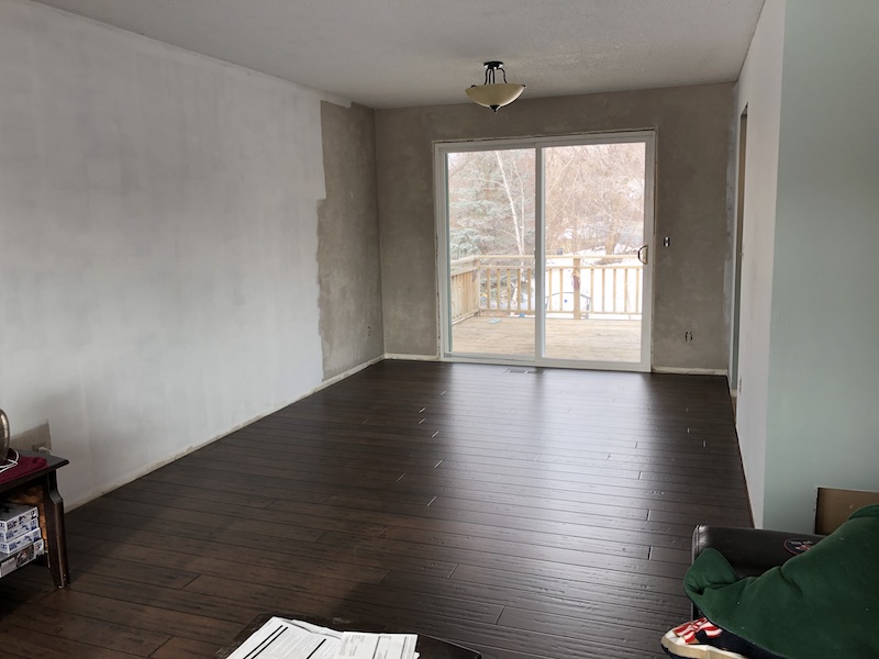 Dining Room with flooring done.