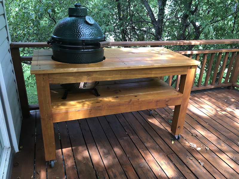 New grill and table.