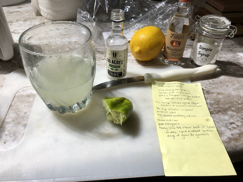 My vodka-lime graduation drink.