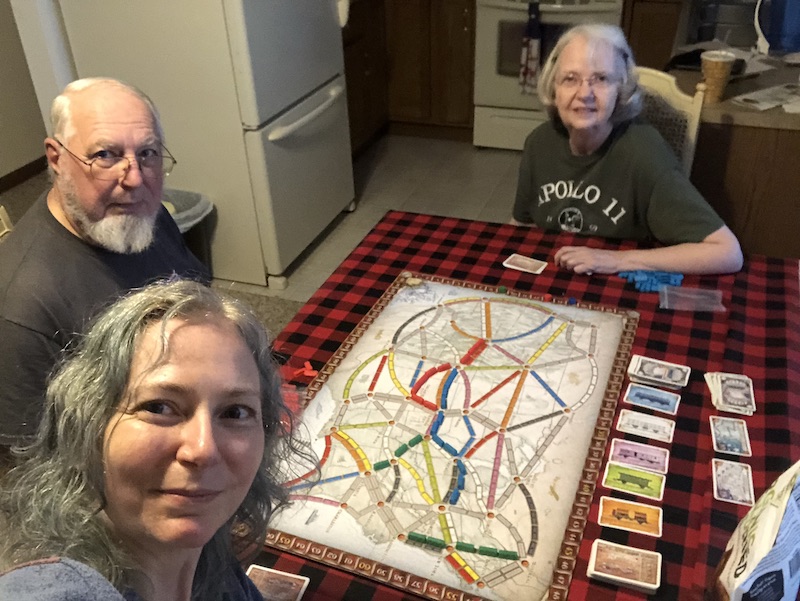 Game of Ticket to Ride with my parents