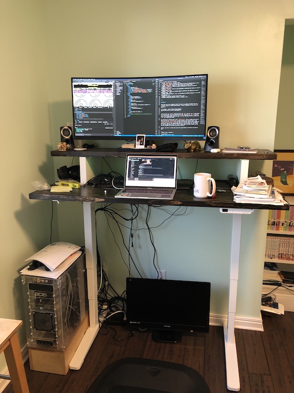 New standing desk setup