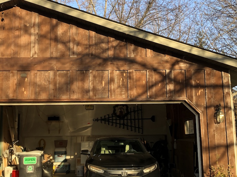 Garage before patching